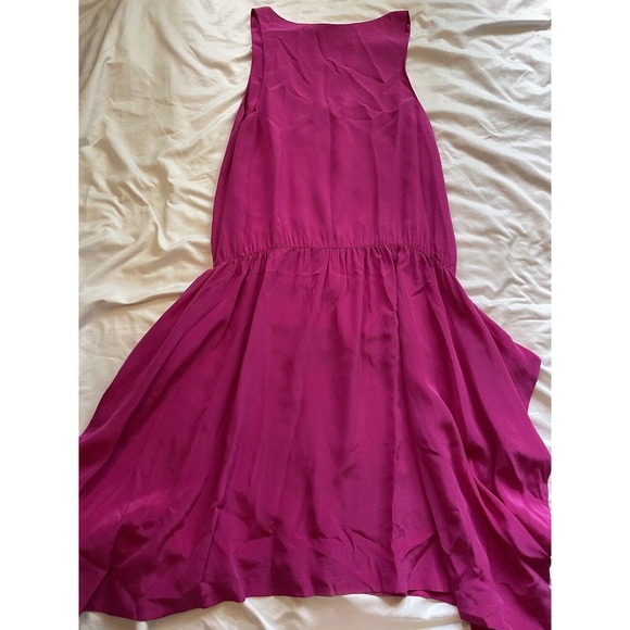 THAKOON SILK SLEEVELESS DRESS SIZE 10 Pink Loose Twirl Sun Summer - Picture 12 of 14
